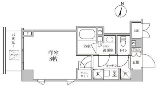 レジディア神楽坂Ⅱの物件間取画像